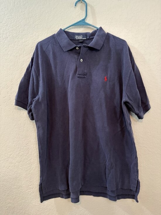 Ralph Lauren Other - Vintage Polo By Ralph Lauren Navy Polo Sz L 100% Cotton